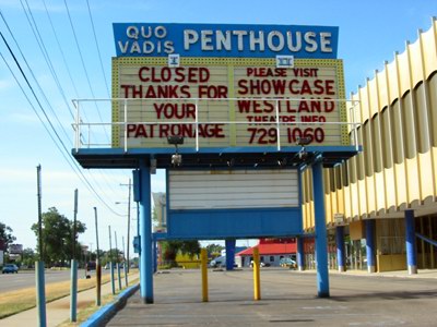 Quo Vadis Theatre - Marquee (newer photo)